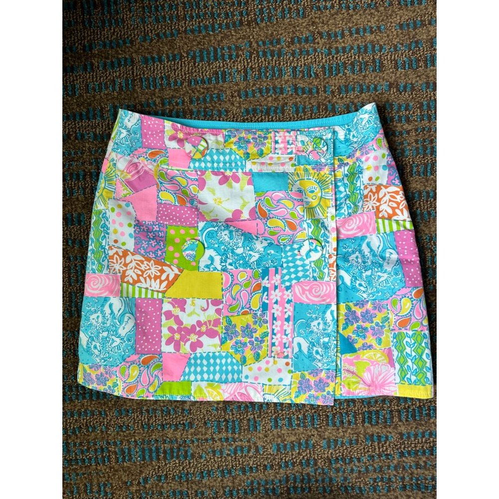 Lilly Pulitzer Womens Multi Patchwork Reversible … - image 1